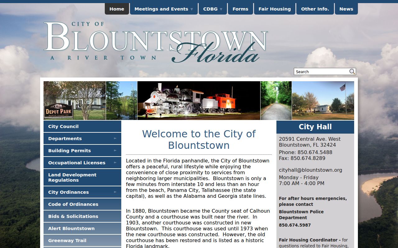 Blountstown criminal records city government portal