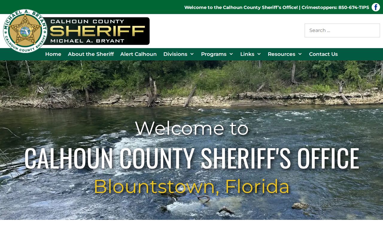 Calhoun County criminal records Sheriff website