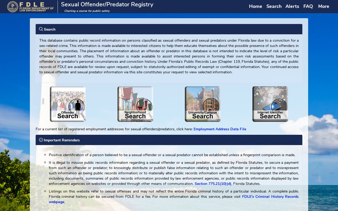 Calhoun County sex offender registry advanced search fields