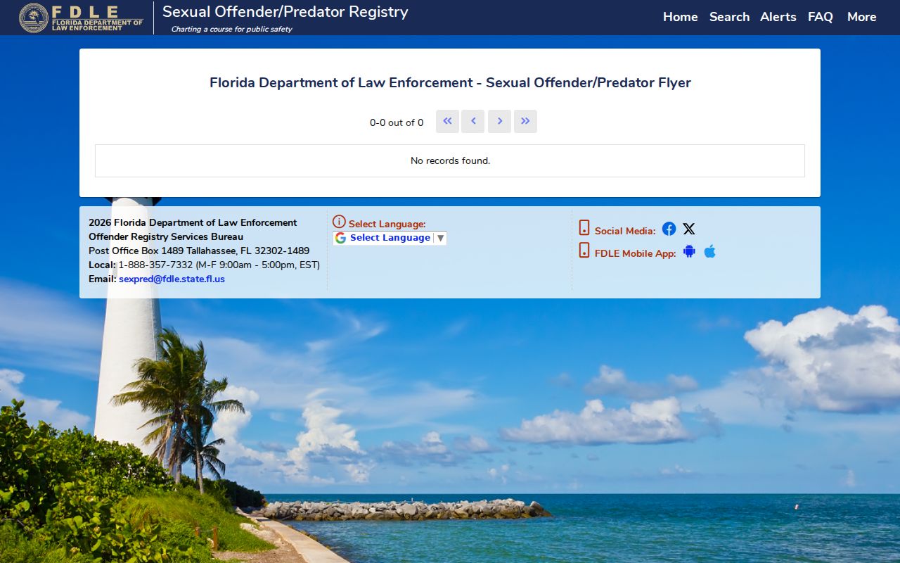 Calhoun County sex offender registry profile field layout